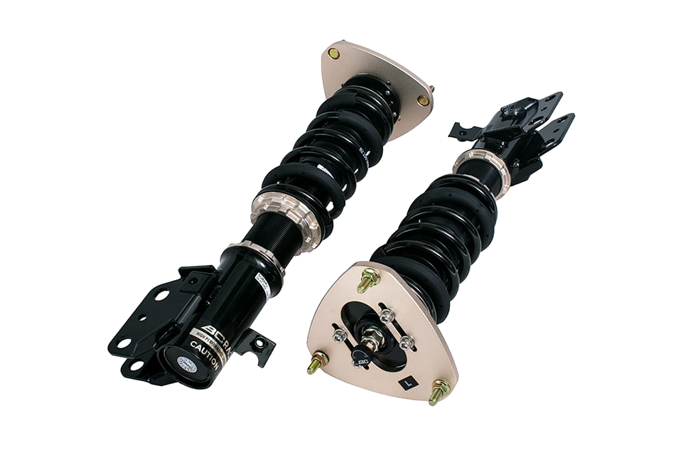 BC Racing coilover suspension hardware, representative kit photograph